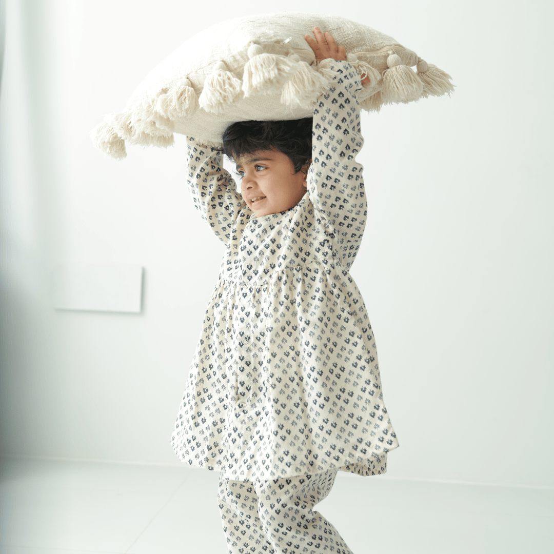 Zoey night suit Sukoon Cotton Girls Night Suit