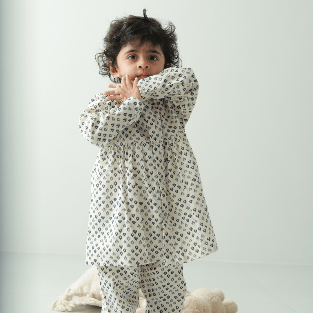 Zoey night suit Sukoon Cotton Girls Night Suit