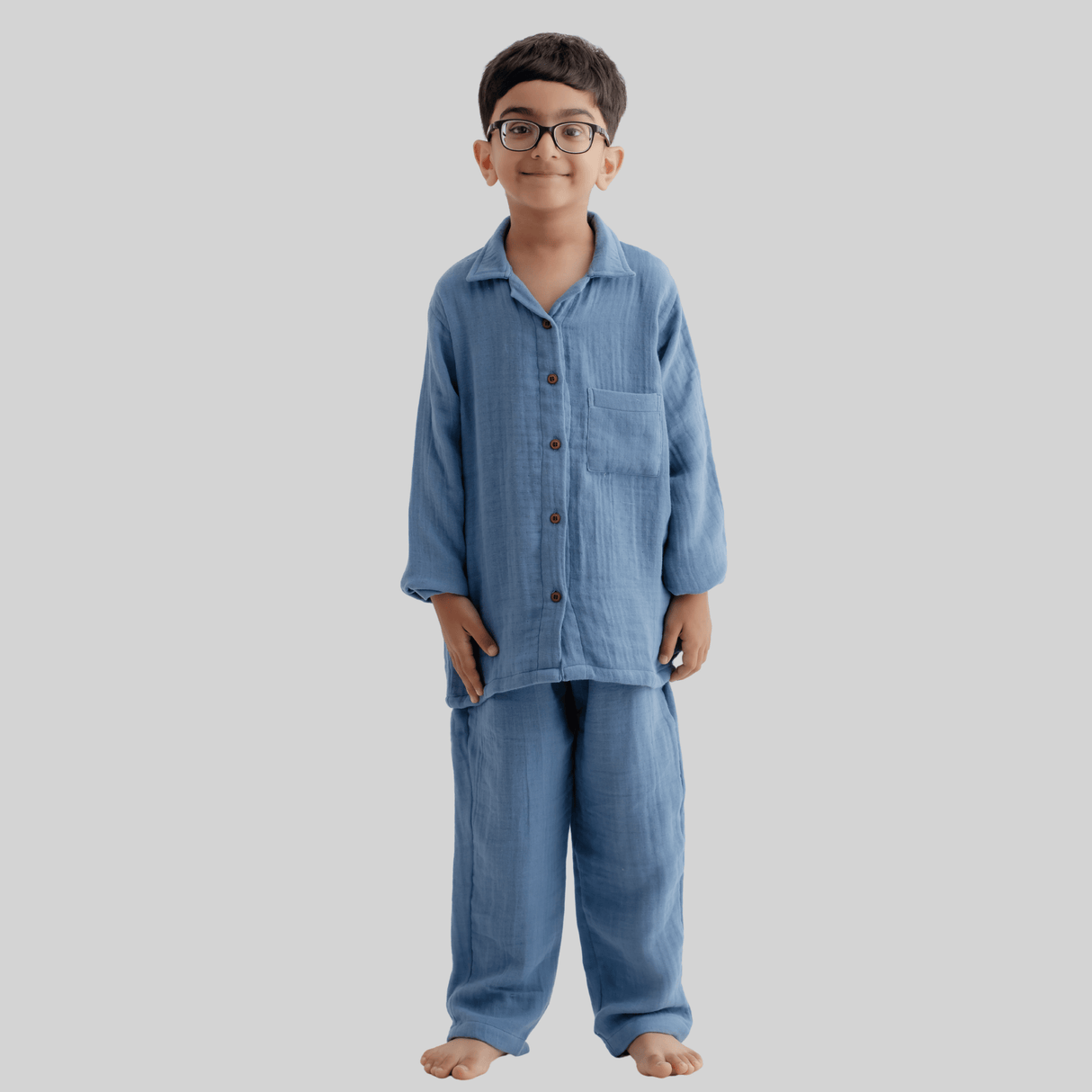 Zoey night suit Under the Sky Organic Muslin Nightsuit