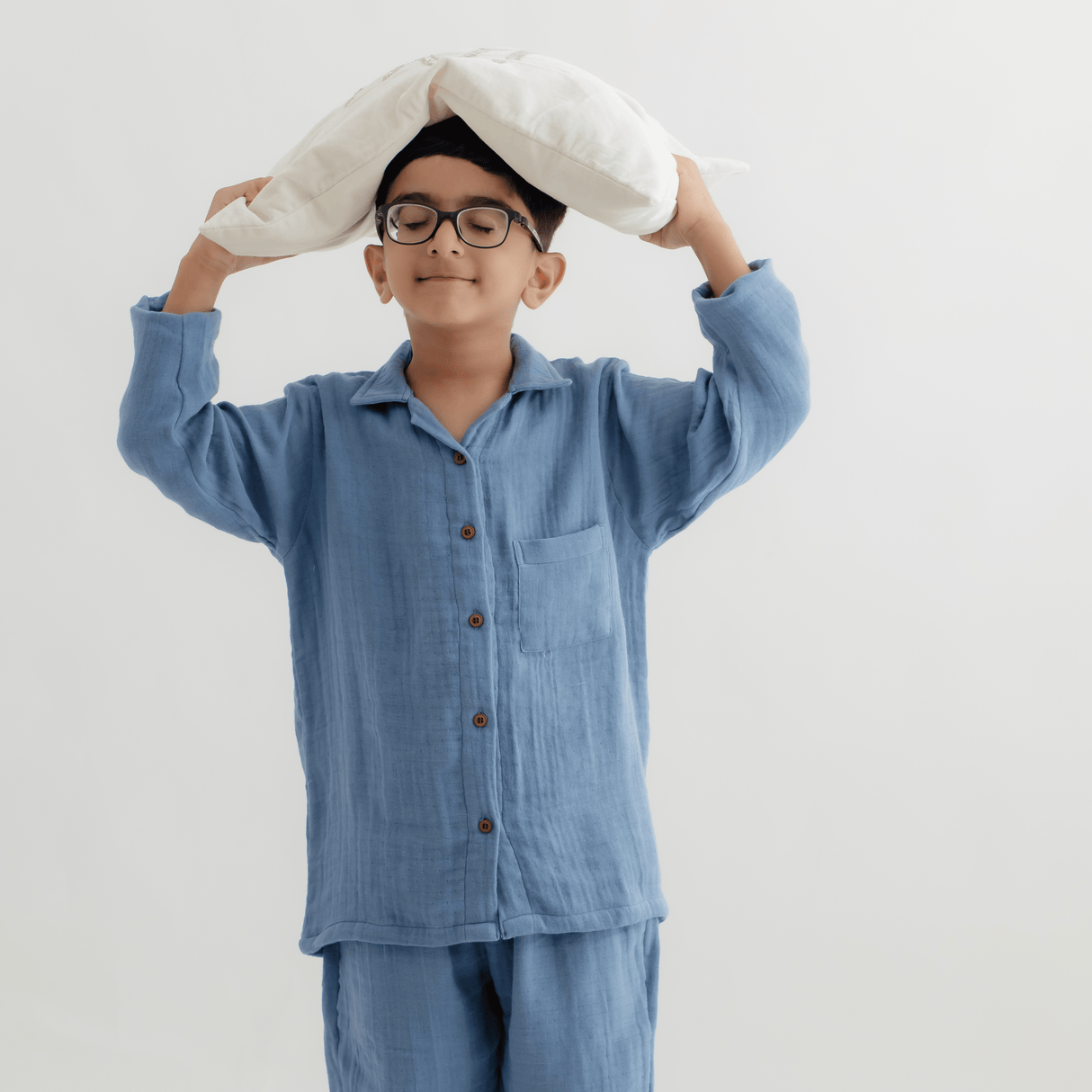 Zoey night suit Under the Sky Organic Muslin Nightsuit