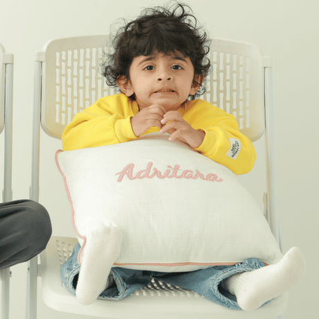 Zoey personalize_decor_cushions Pink Personalised Love Cushion Cover 💝 (No - Filler)