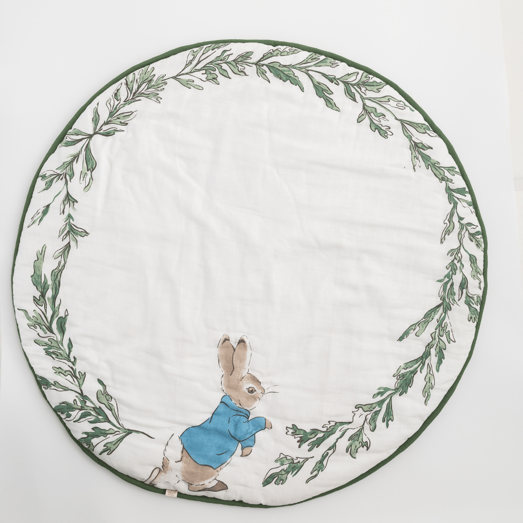 Zoey playmat Bunny Meadow Muslin Baby Playmat