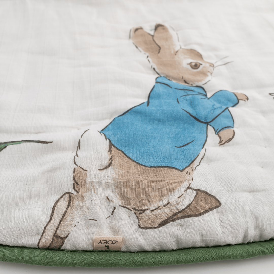 Zoey playmat Bunny Meadow Muslin Baby Playmat