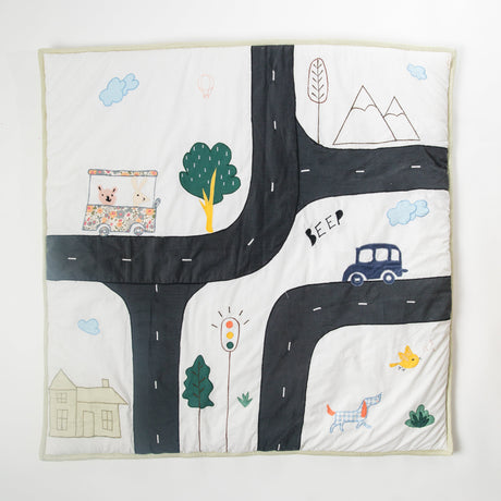 Zoey playmat It's Time For A Roadtrip (Handcrafted, Pure Cotton)