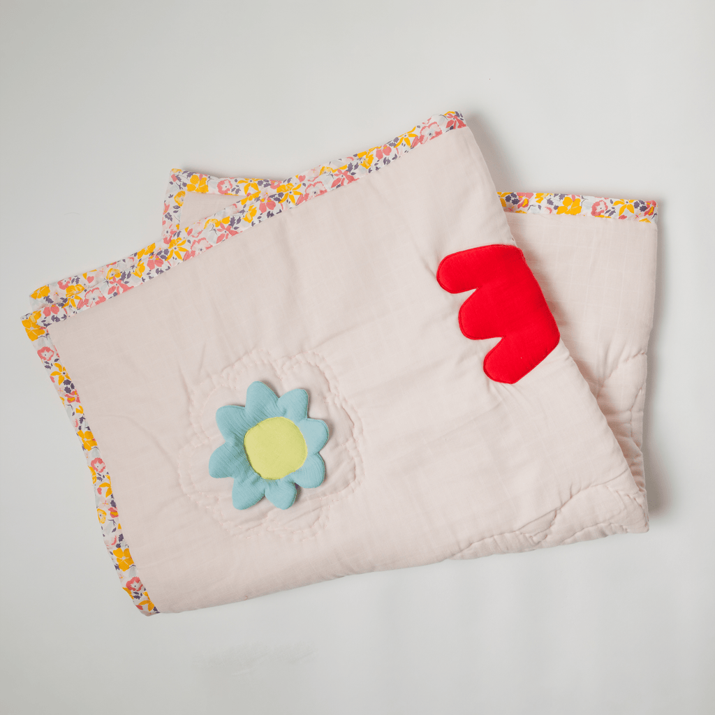 Zoey Quilt Bloom Your Own way Muslin Handmade Baby Quilt