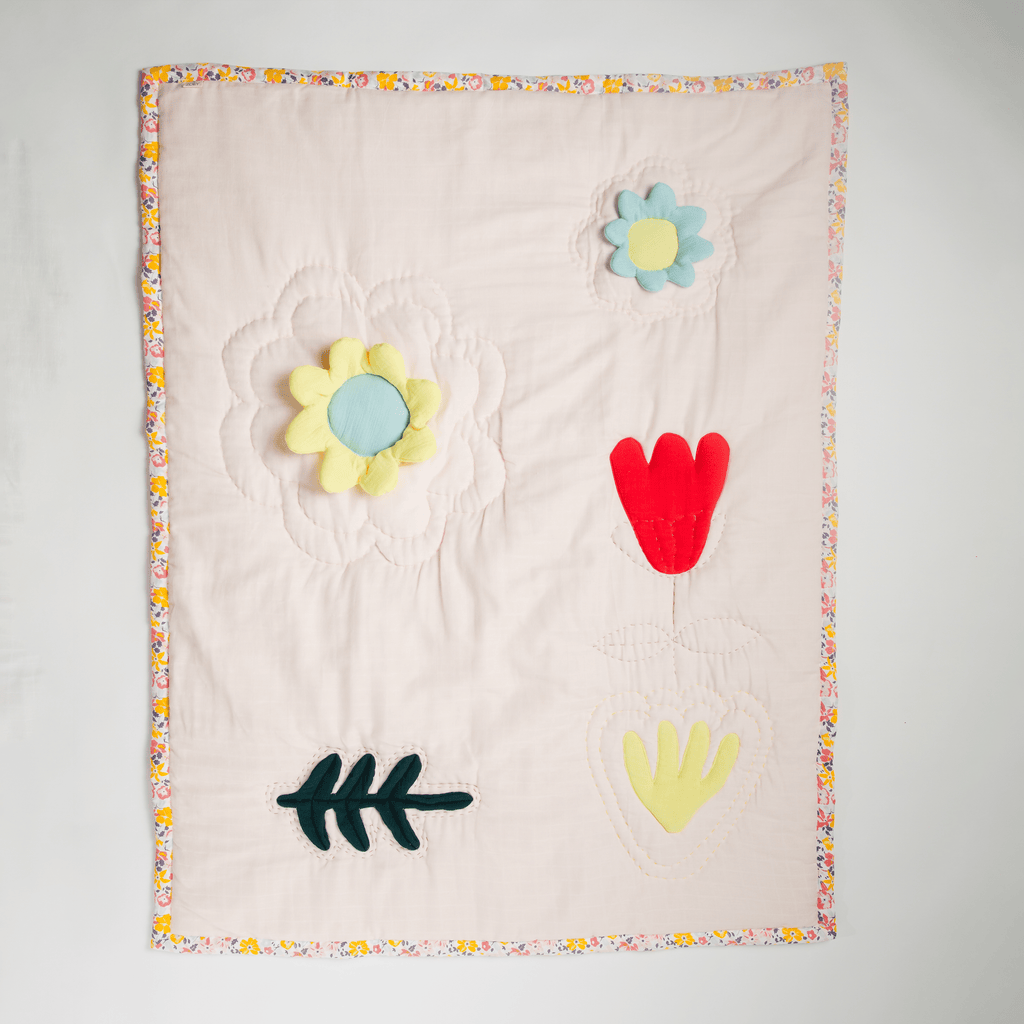 Zoey Quilt Bloom Your Own way Muslin Handmade Baby Quilt
