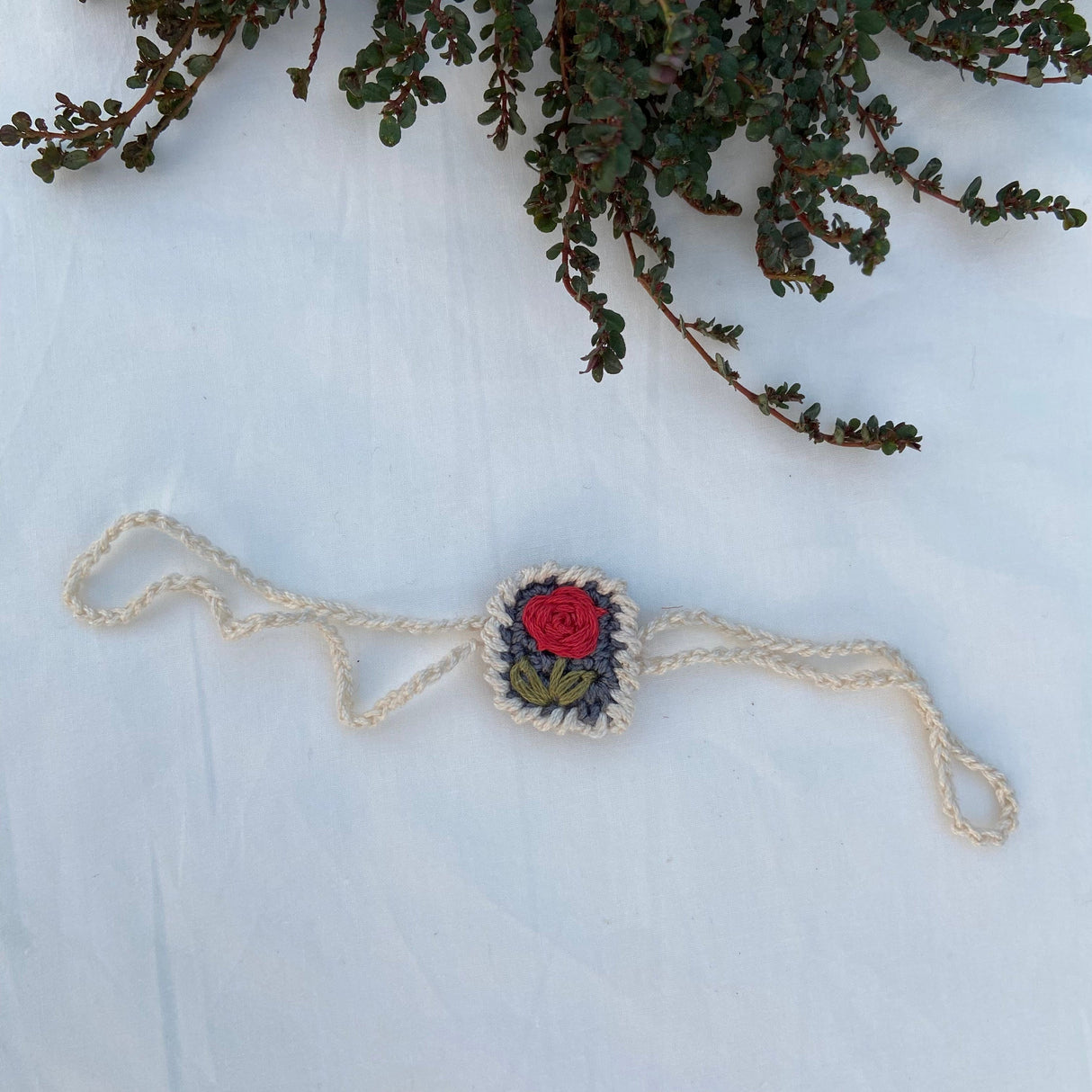 Zoey Rakhi My He-Rose Crochet Rakhi (First Rakshabandhan)
