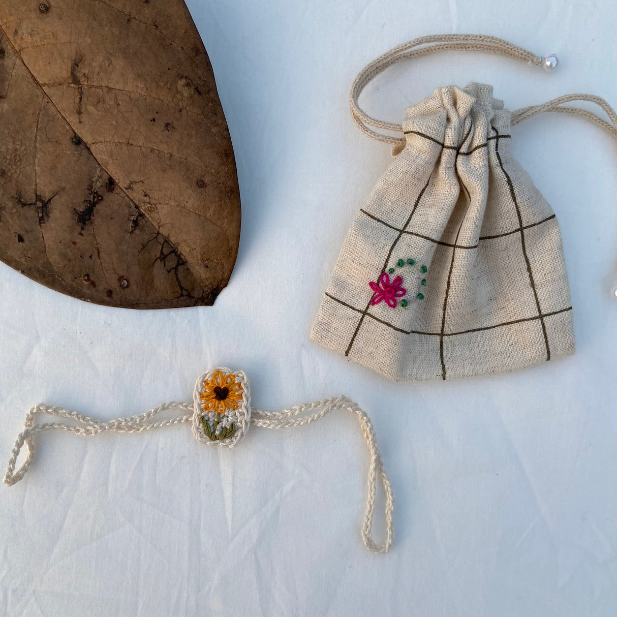 Zoey Rakhi Sunny-Flower Crochet Rakhi (First Rakshabandhan)