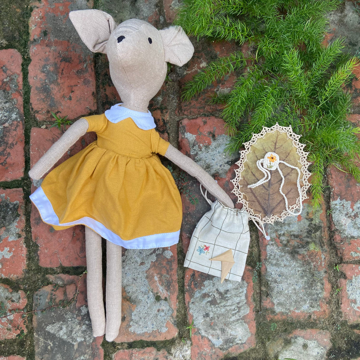 Zoey Rakhi With Elaine Mouse Buddy Tulip Crochet Rakhi (First Rakshabandhan)
