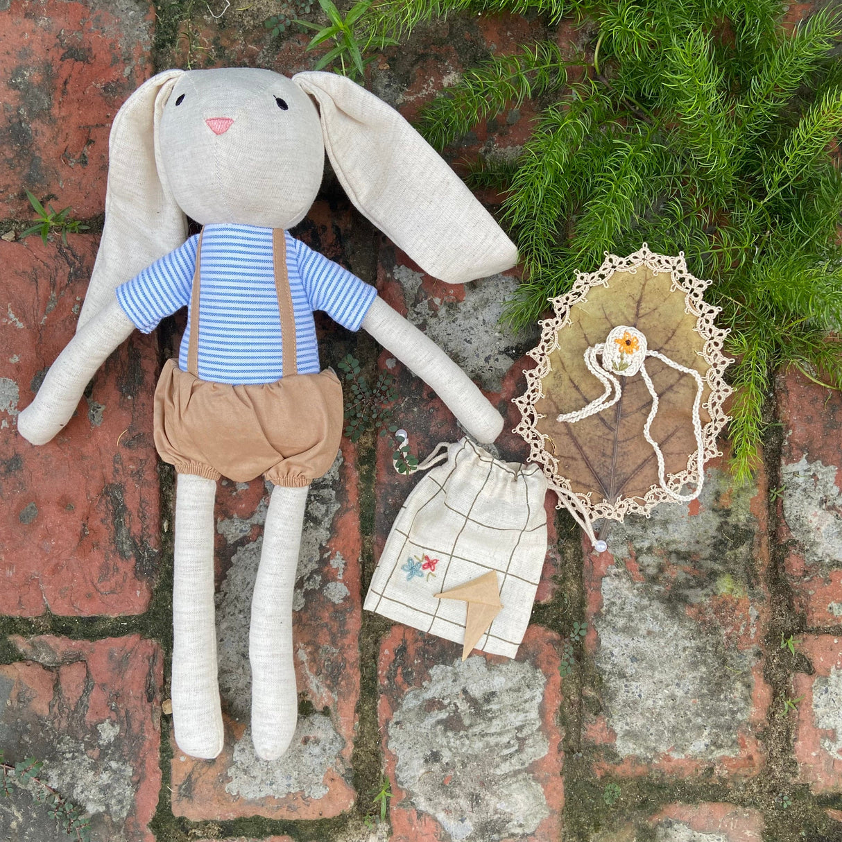 Zoey Rakhi With Jojo Bunny Buddy Tulip Crochet Rakhi (First Rakshabandhan)