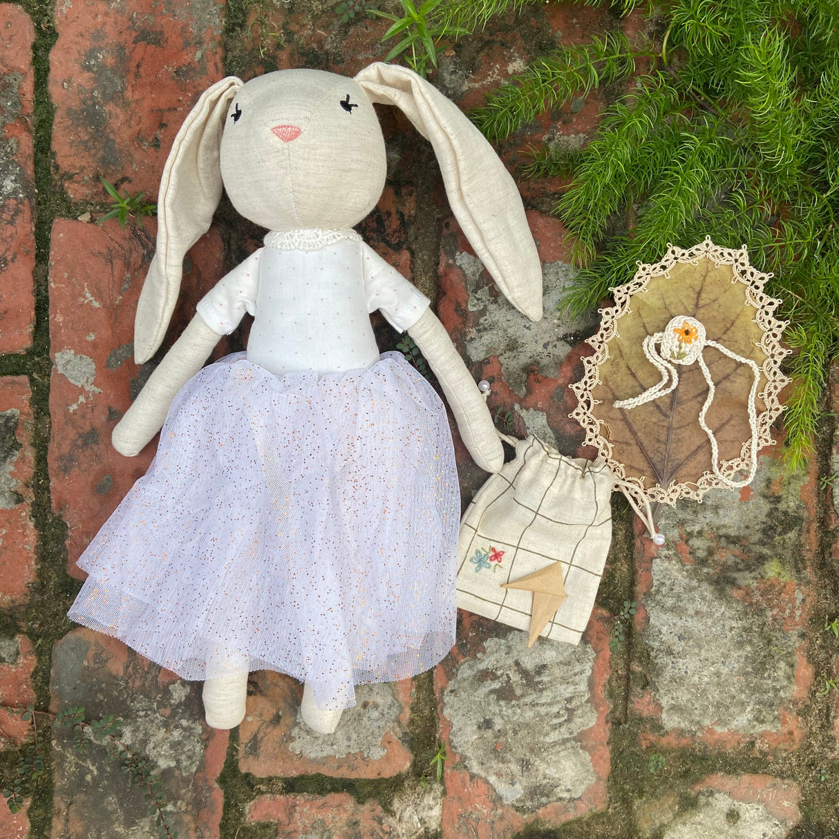 Zoey Rakhi With Yoko Bunny Buddy Tulip Crochet Rakhi (First Rakshabandhan)