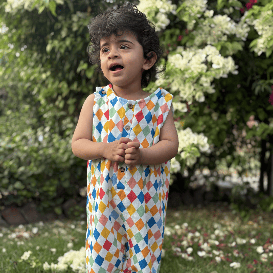 Zoey romper Carnival Confetti - Double Layer Muslin Romper