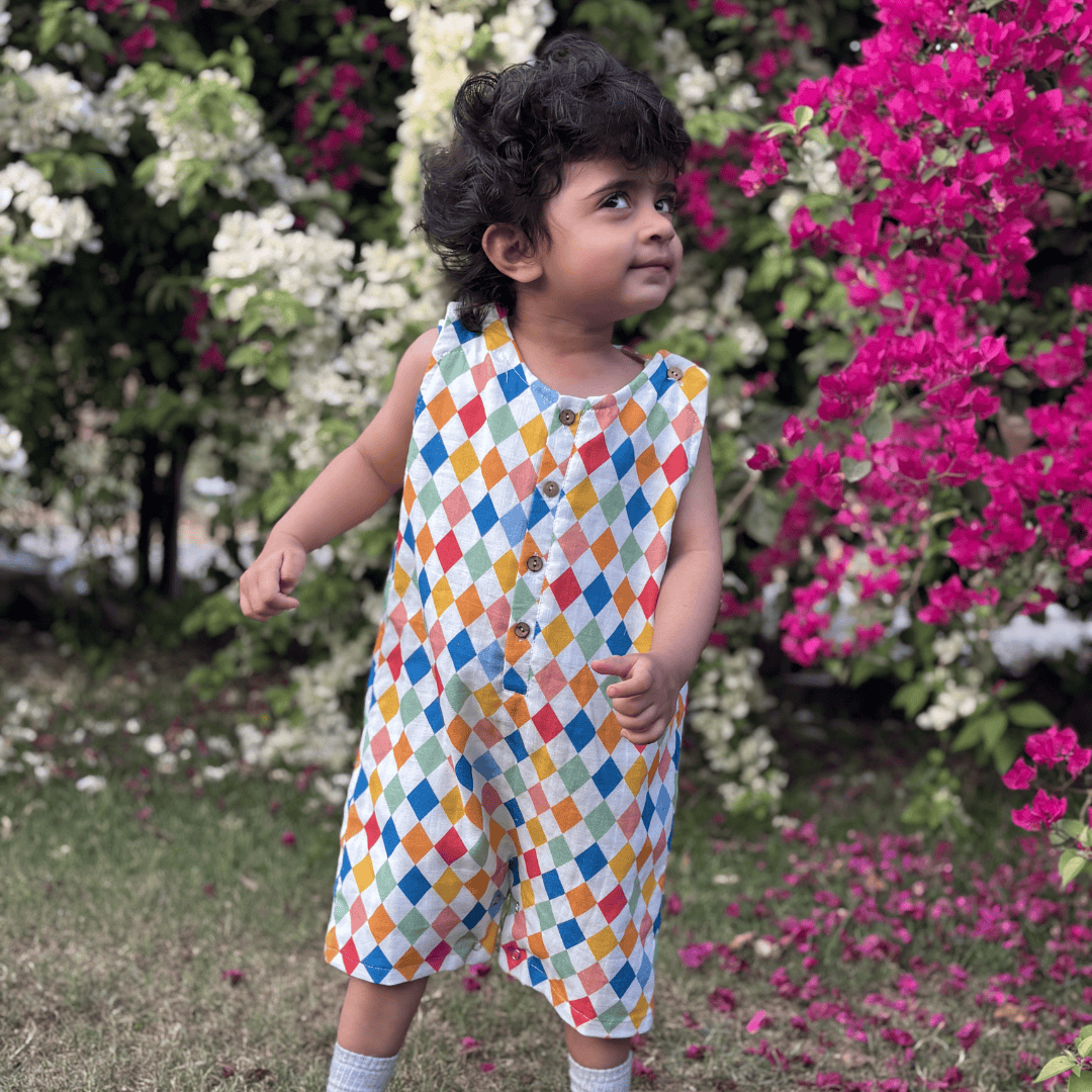 Zoey romper Carnival Confetti - Double Layer Muslin Romper