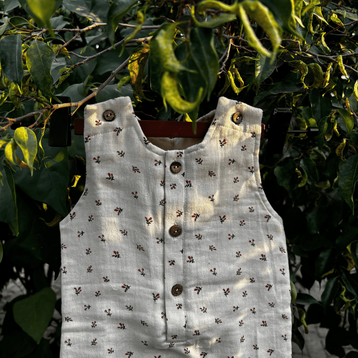 Zoey romper Earthy Bloom Muslin Romper/Jumpsuit/Onesie