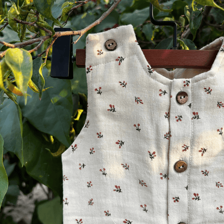 Zoey romper Earthy Bloom Muslin Romper/Jumpsuit/Onesie