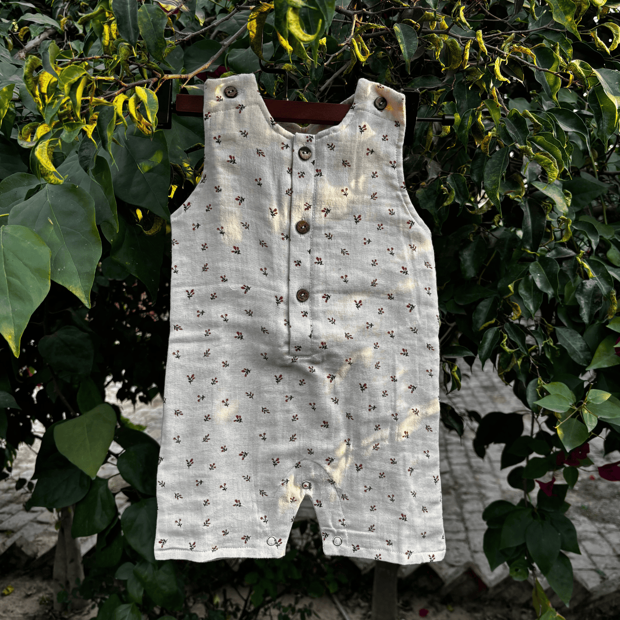 Zoey romper Earthy Bloom Muslin Romper/Jumpsuit/Onesie
