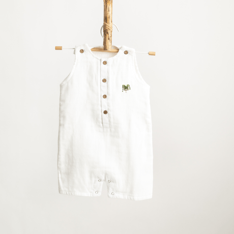 Zoey romper Grow Green Double Layer Muslin Romper/Jumpsuit/Playsuit