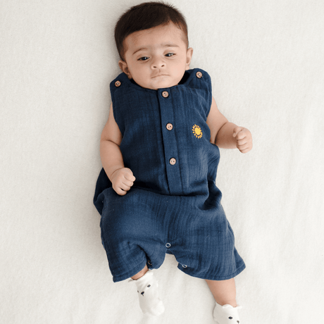 Zoey romper Here Comes The Sun Double Layer Muslin Romper/Jumpsuit/Playsuit