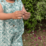 Zoey romper Palm Breeze - Double Layer Muslin Romper