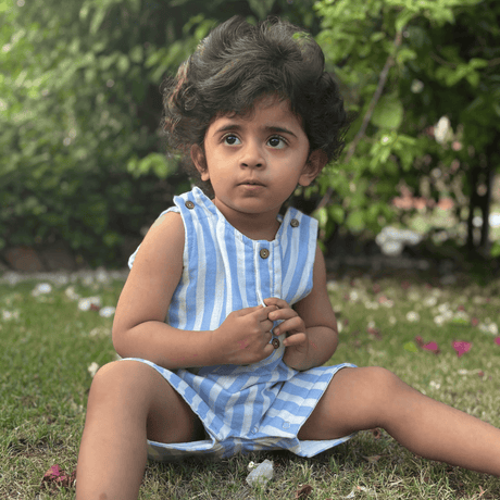 Zoey romper Sky Pie - Double Layer Muslin Romper