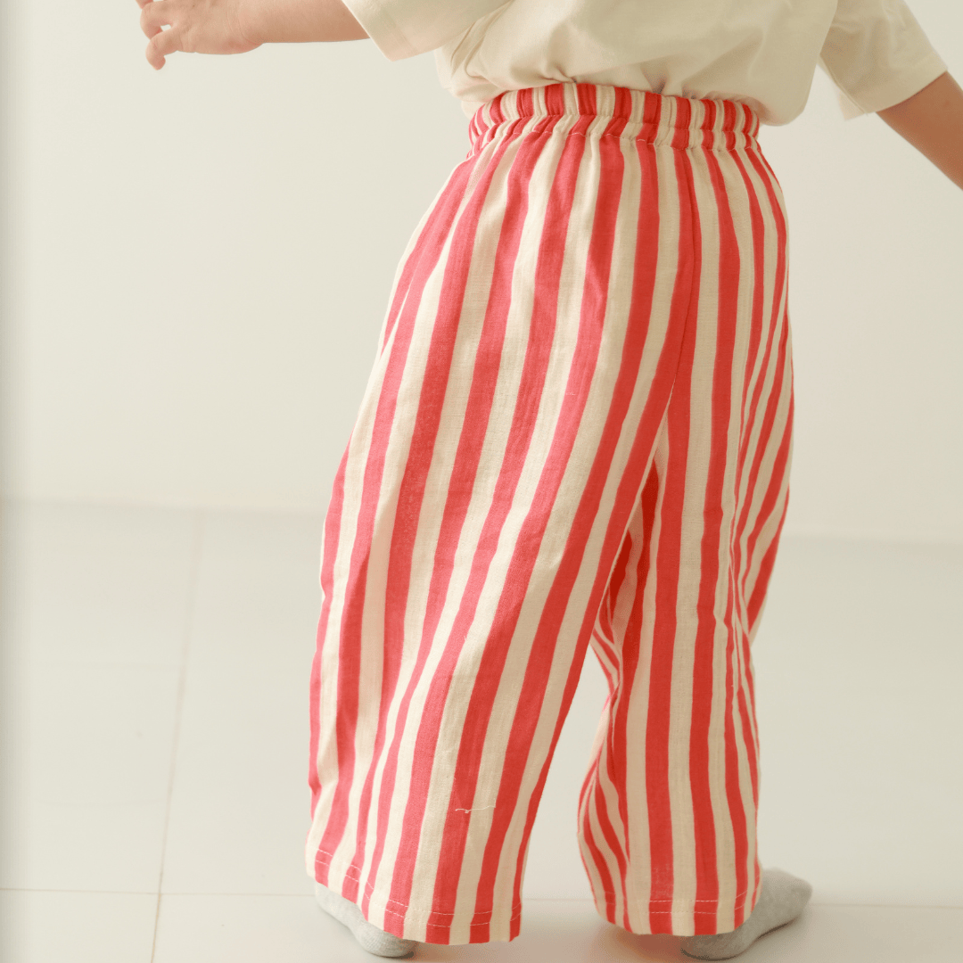 Zoey romper Zoey Everyday Pants - Candy Stripes (Muslin Cotton)