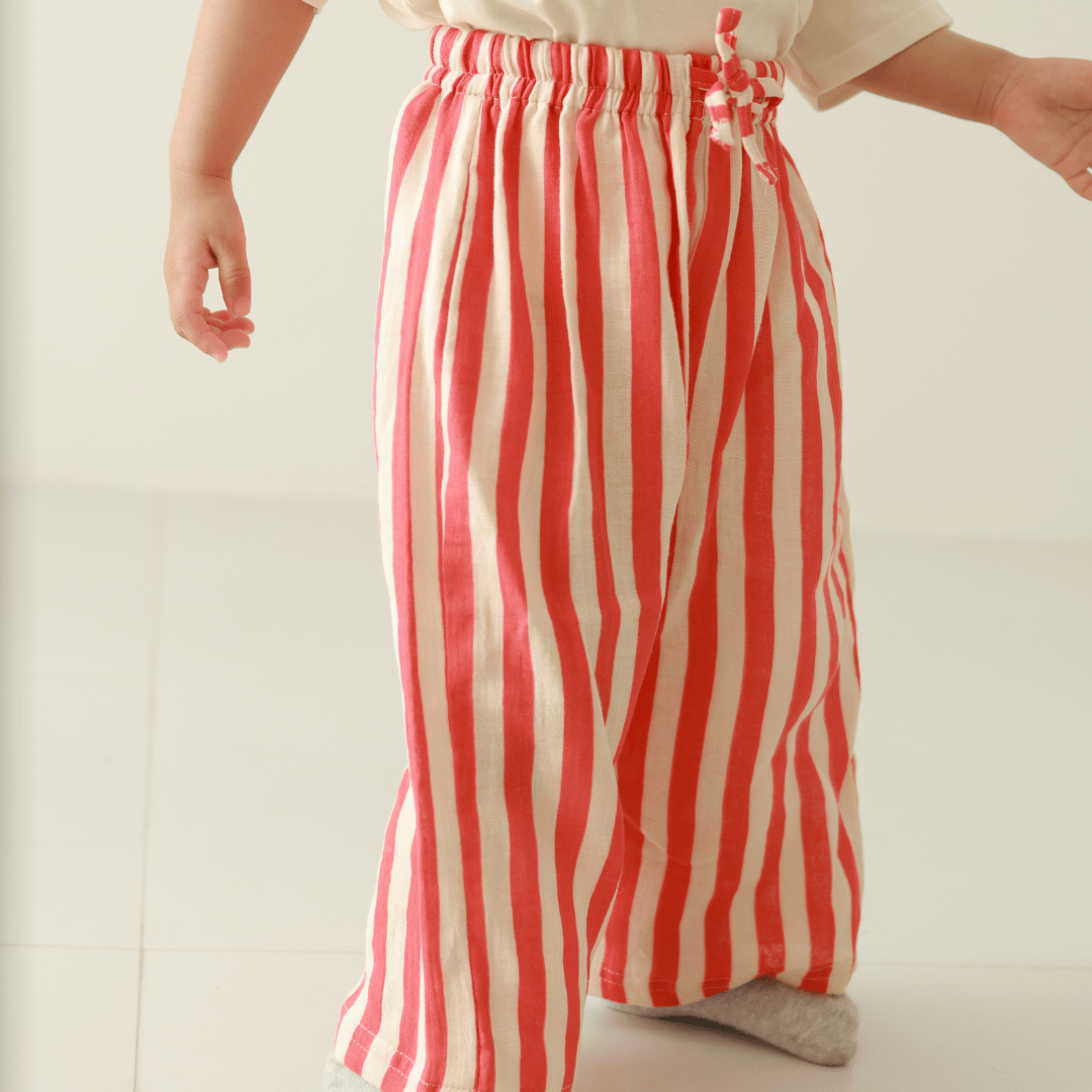 Zoey romper Zoey Everyday Pants - Candy Stripes (Muslin Cotton)