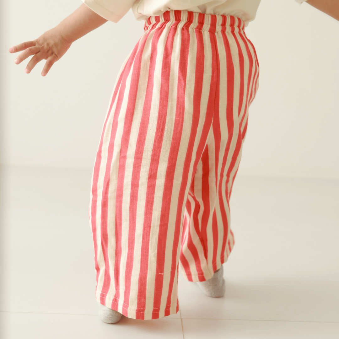 Zoey romper Zoey Everyday Pants - Candy Stripes (Muslin Cotton)