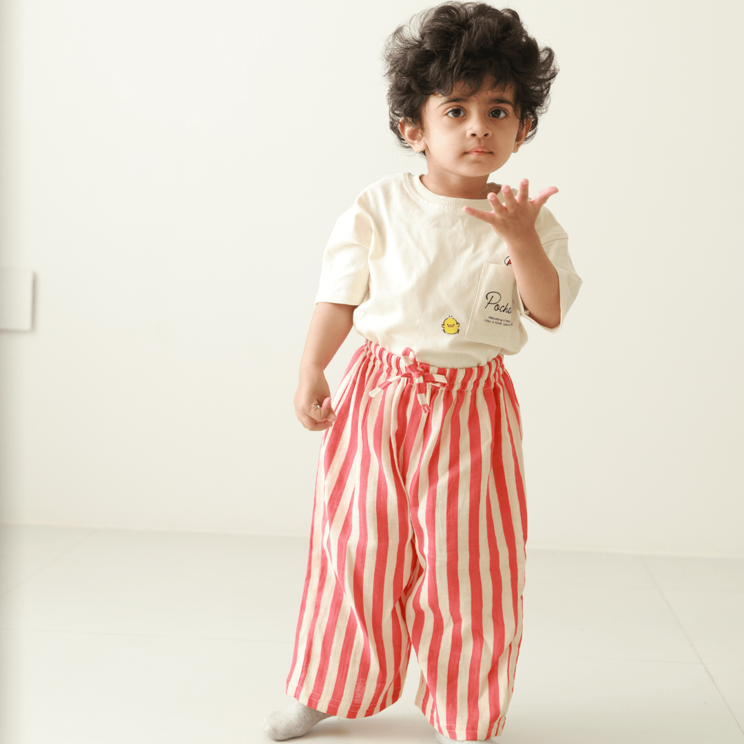 Zoey romper Zoey Everyday Pants - Candy Stripes (Muslin Cotton)