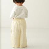 Zoey romper Zoey Everyday Pants - Lemonade Checks (Muslin Cotton)
