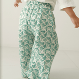 Zoey romper Zoey Everyday Pants - Palm Breeze (Muslin Cotton)