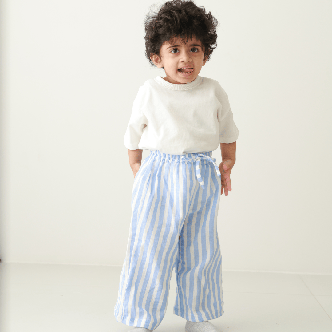 Zoey romper Zoey Everyday Pants - Sky Pie (Muslin Cotton)