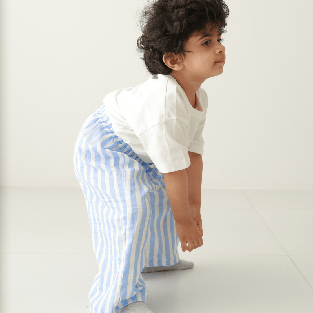 Zoey romper Zoey Everyday Pants - Sky Pie (Muslin Cotton)