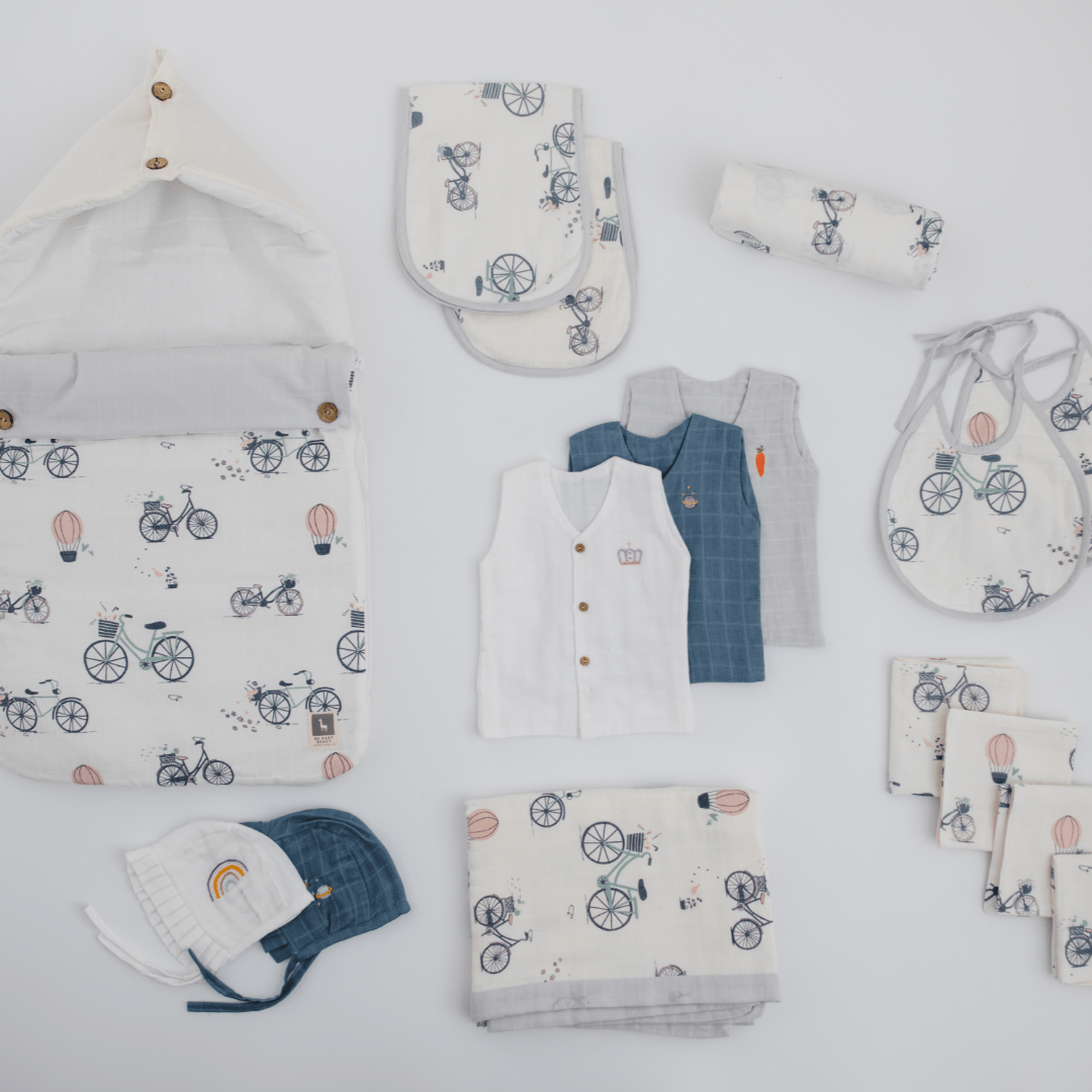 Hospital Bag Must Haves Combo Riders Club Theme (total 16 Muslin