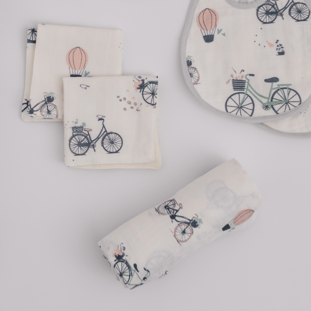 Zoey save on combos Riders Club Muslin Essential Combo + Custom Bunny Bag