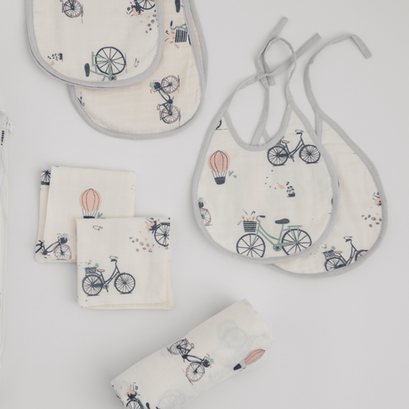 Zoey save on combos Riders Club Muslin Essential Combo + Custom Bunny Bag