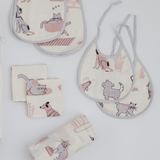 Zoey save on combos Woofles & Purrito Muslin Essential Combo + Custom Bunny Bag
