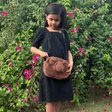 Zoey sling bag Fluffy Teddy Crossbody Bag (Brown)