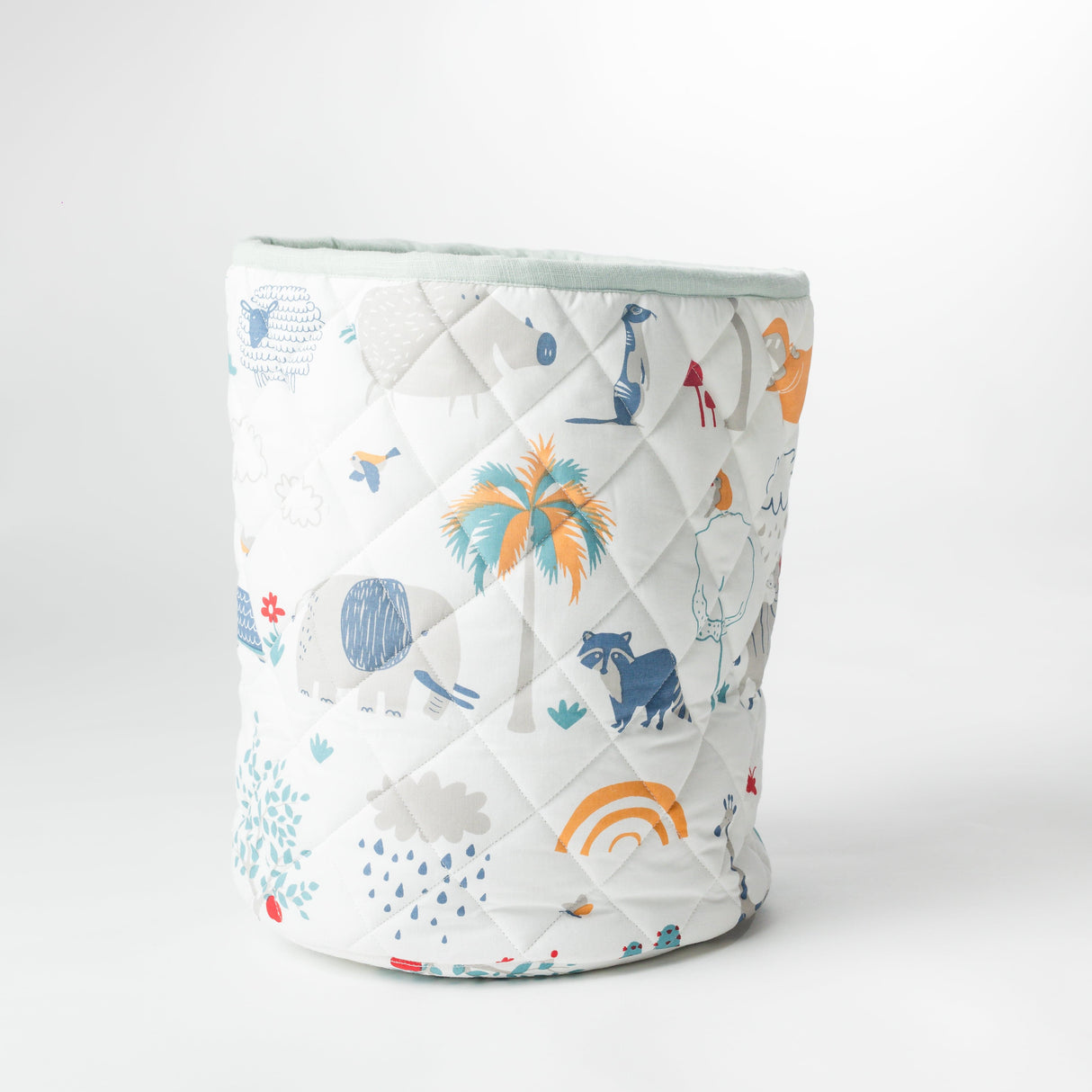 Zoey storage bin Happy Animal Tribe Quilted Storage Basket (Pure Cotton)