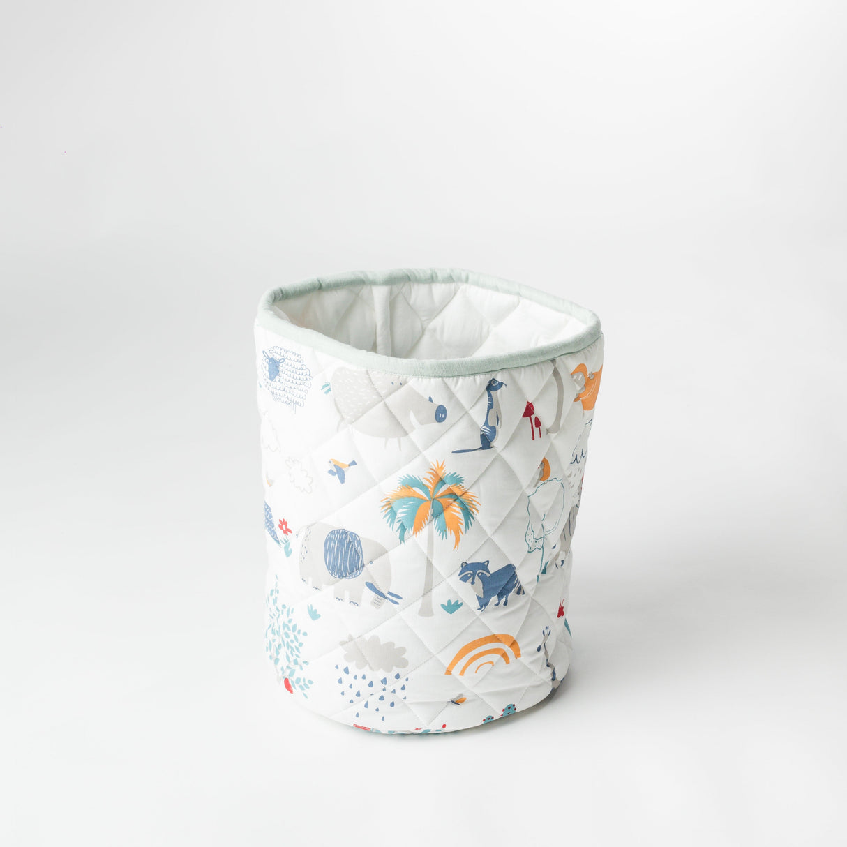 Zoey storage bin Happy Animal Tribe Quilted Storage Basket (Pure Cotton)