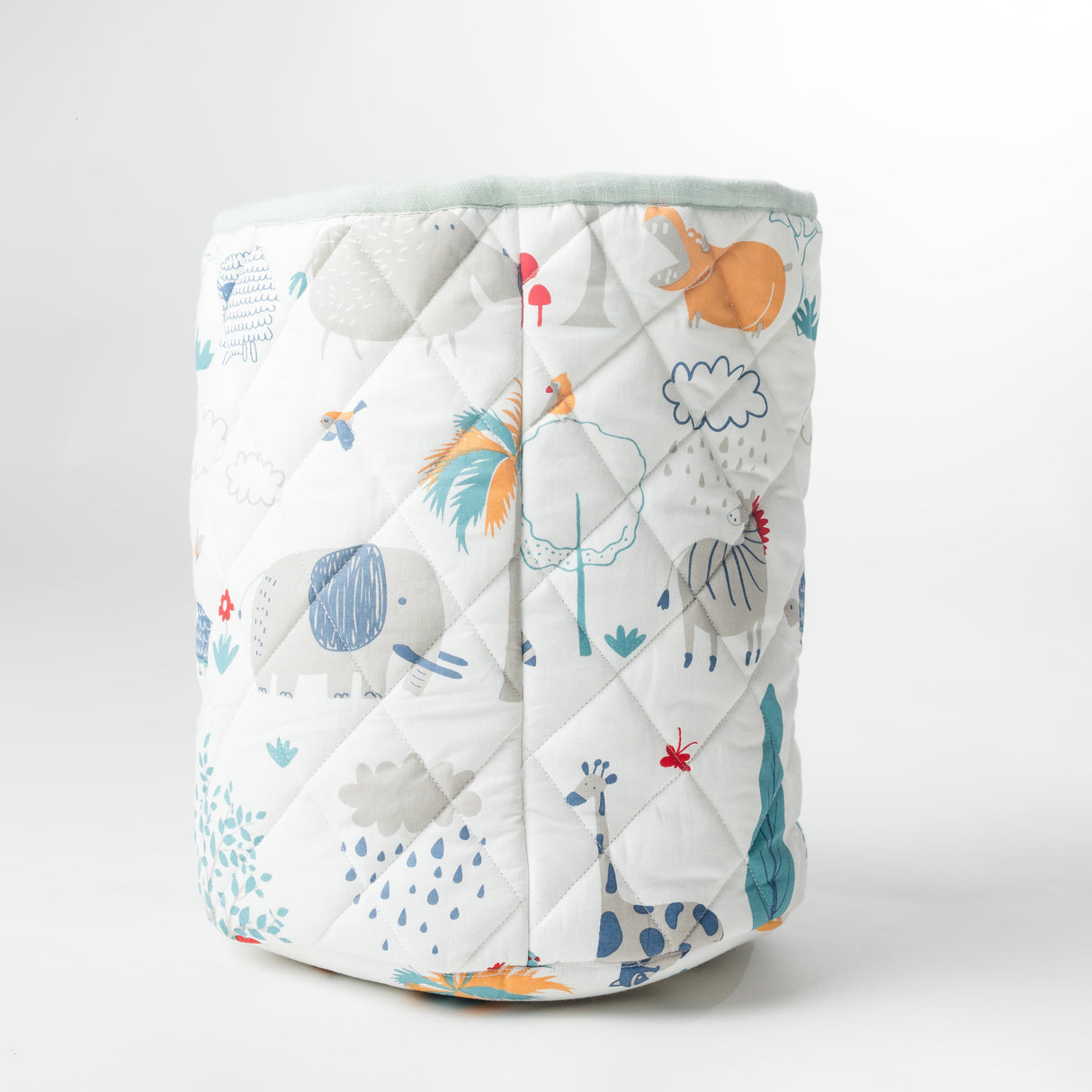 Zoey storage bin Happy Animal Tribe Quilted Storage Basket (Pure Cotton)