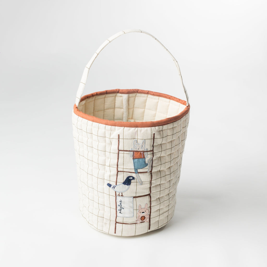Zoey storage bin The Ladder Storage Basket (Handcrafted Patchwork)