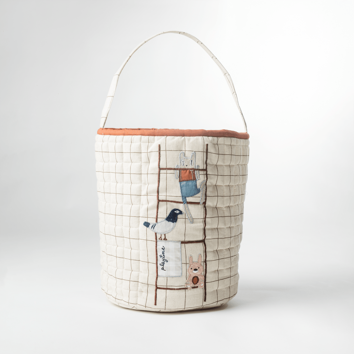 Zoey storage bin The Ladder Storage Basket (Handcrafted Patchwork)