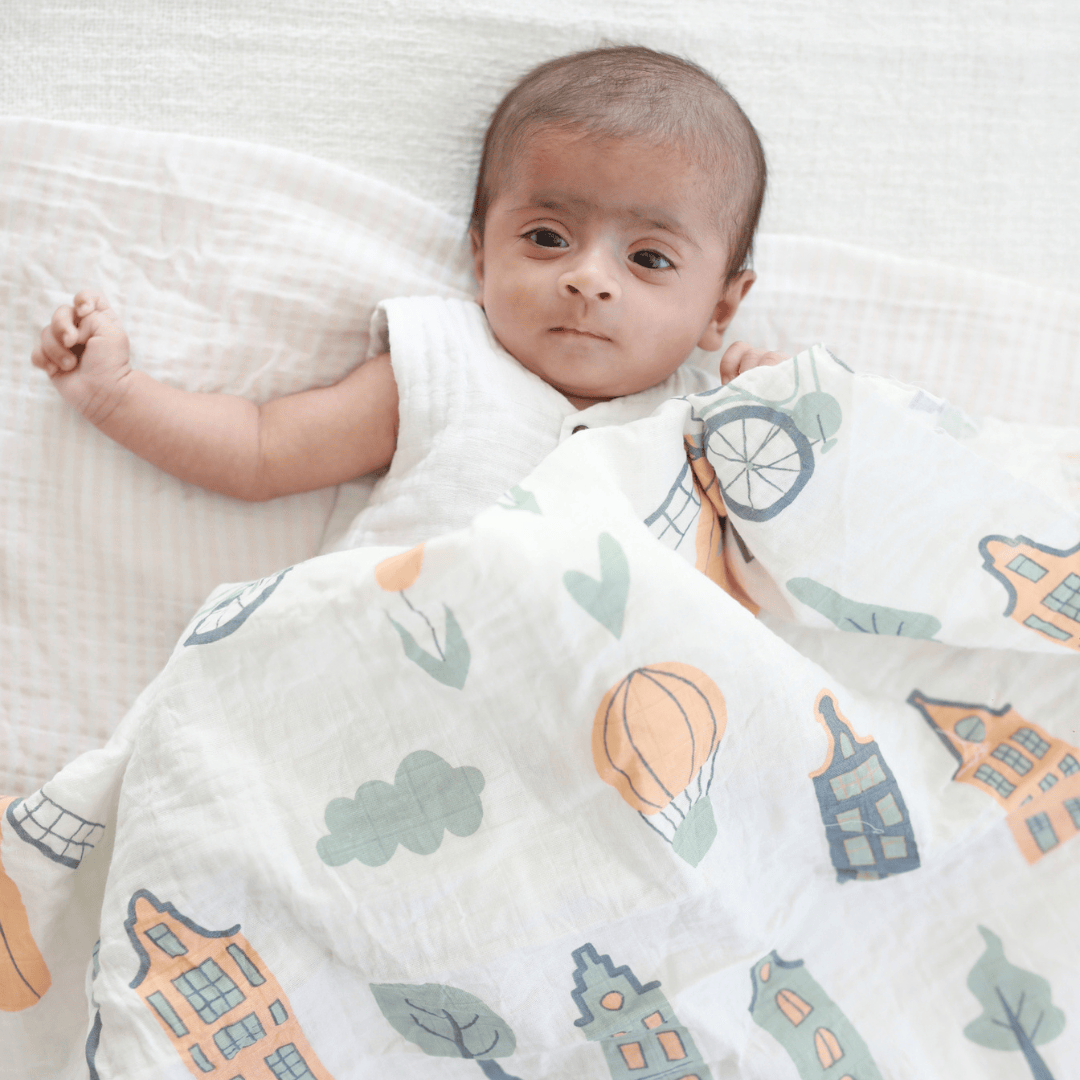 Zoey Swaddle Amsterdam Life Premium Muslin Swaddle