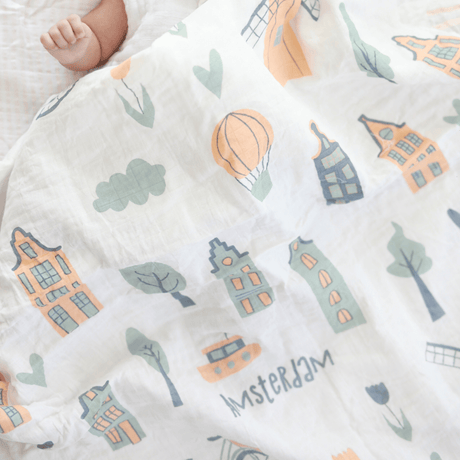 Zoey Swaddle Amsterdam Life Premium Muslin Swaddle