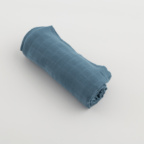 Zoey Swaddle Blue Jay Organic Muslin Swaddle