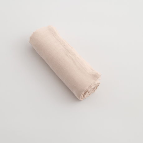 Zoey Swaddle Blush Pink Organic Muslin Swaddle