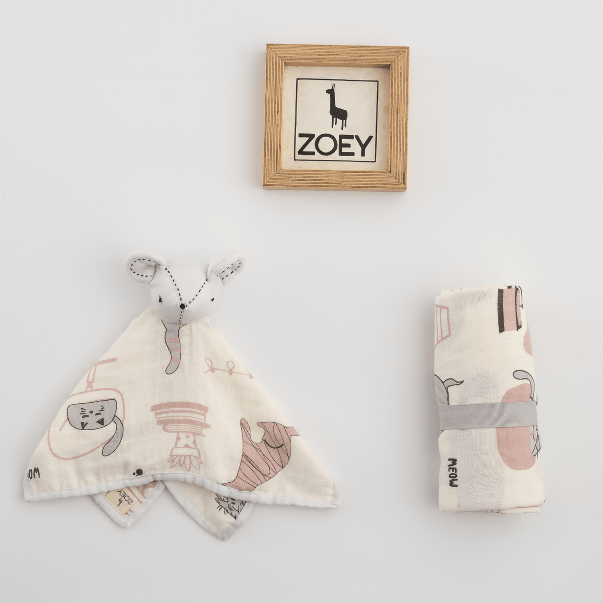 Zoey Swaddle Woofles & Purrito Organic Swaddle