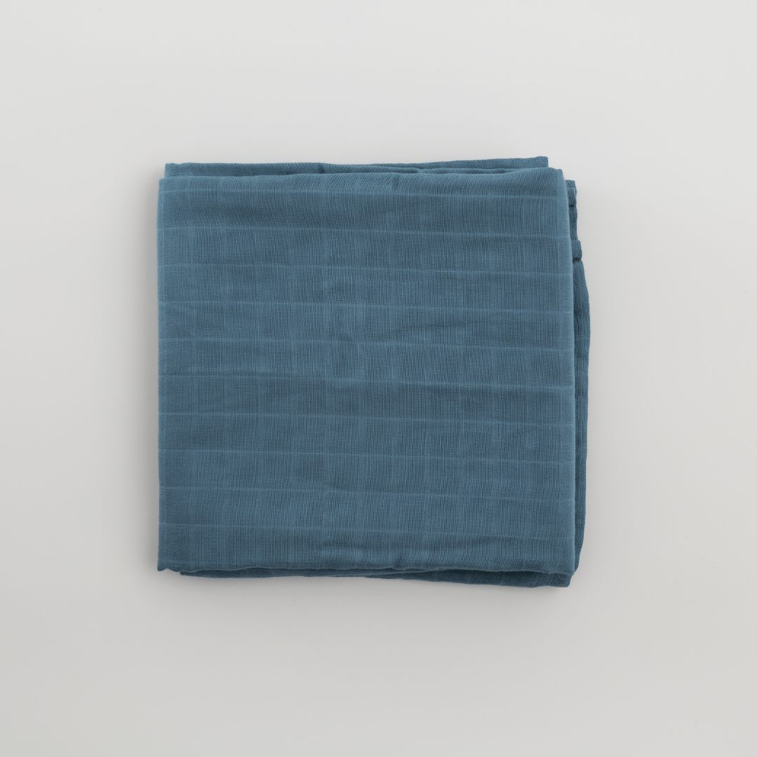 Zoey Swaddle Zoey Organic Muslin Swaddle + Comforter Combo (Blue Jay Colour)