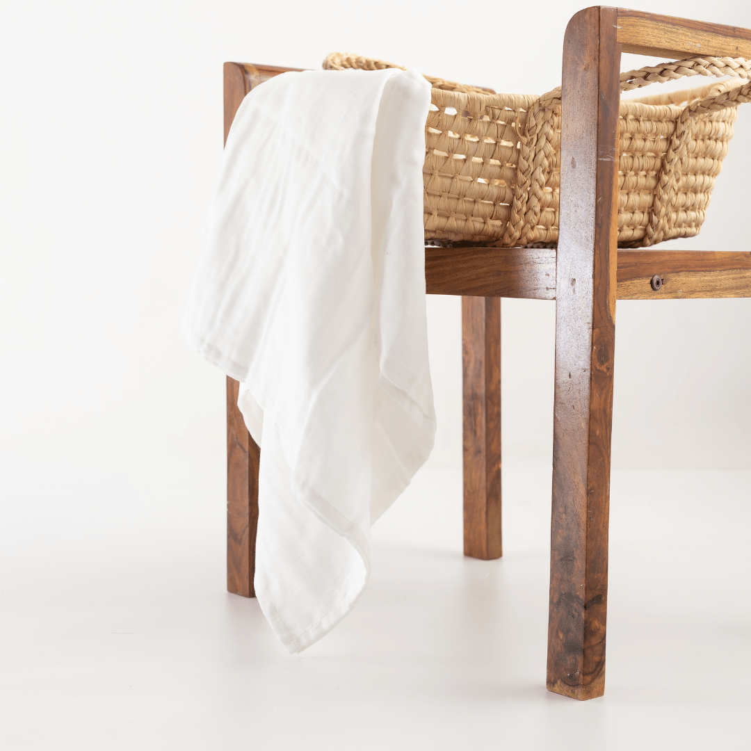 Zoey Swaddle Zoey Organic Muslin Swaddle + Comforter Combo (Milk White Colour)