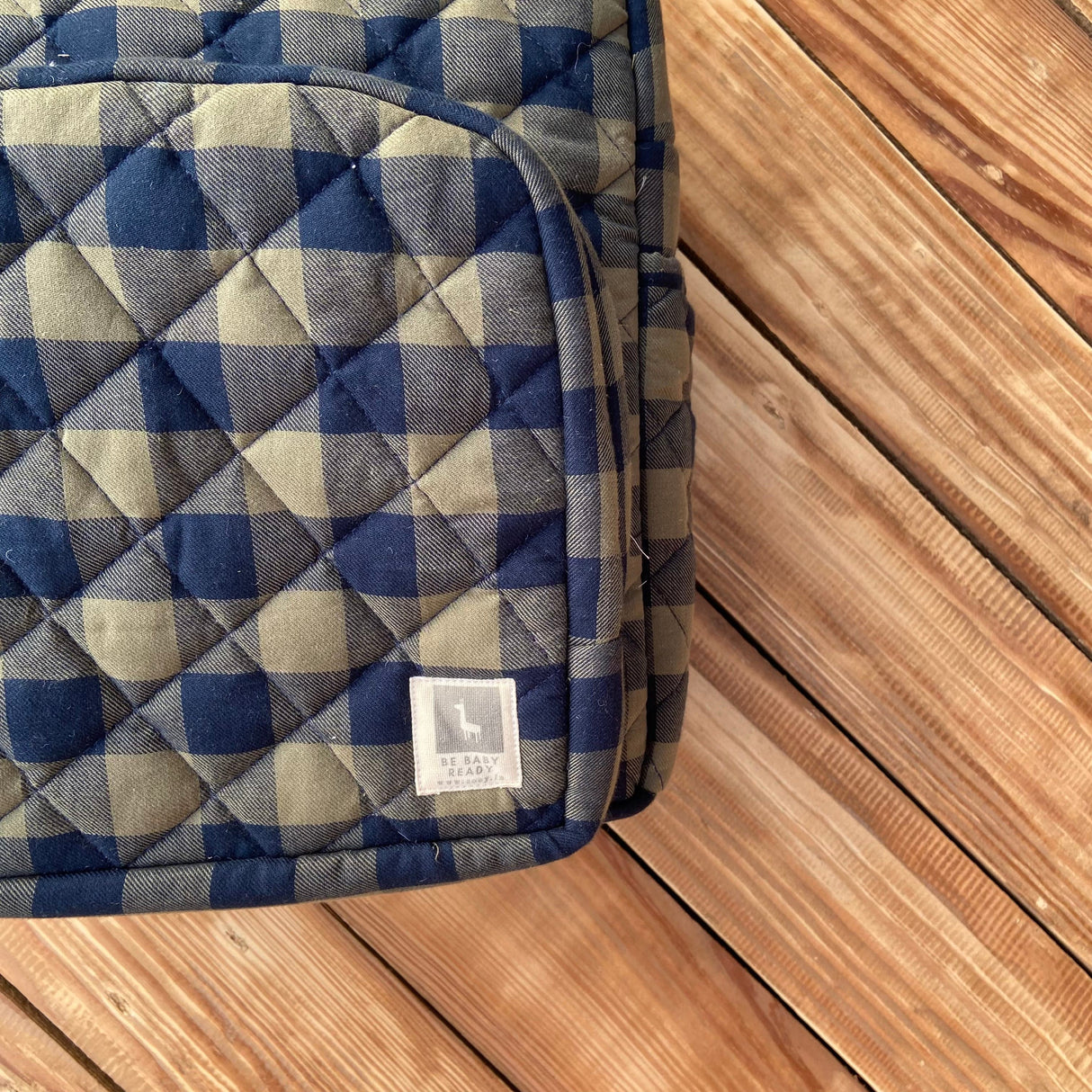 Zoey diaper bag Buffalo Checks Backpack Diaper Bag (100% Cotton with diamond Quilting)